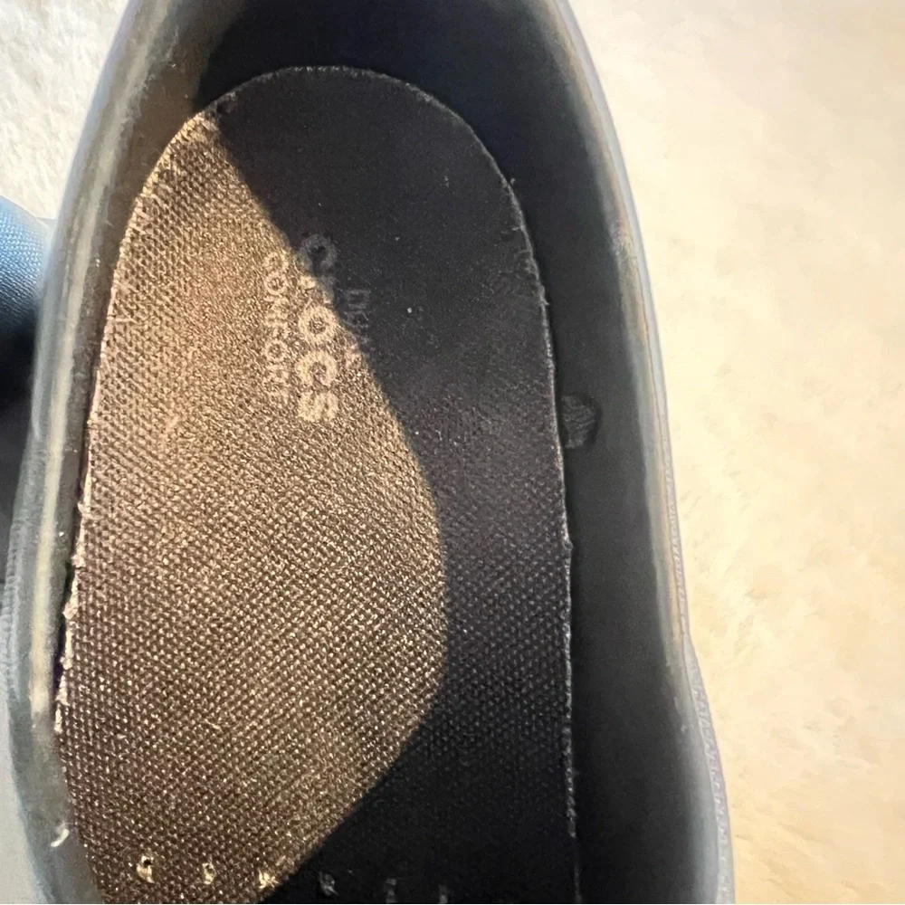 CROCS women Black‎ Leopard Slippers